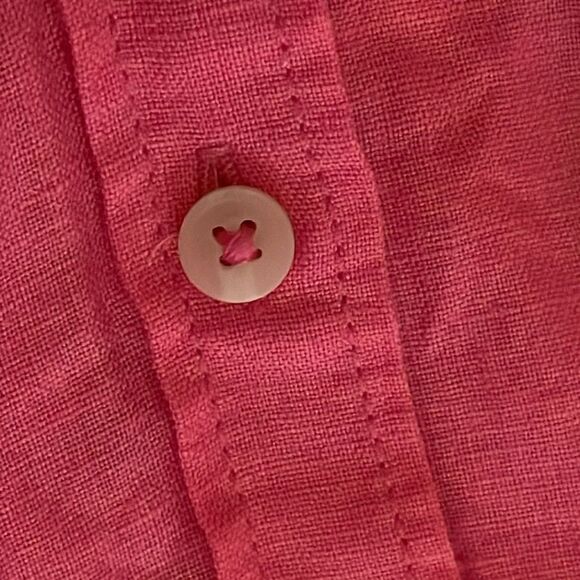 J. Crew Pink Baird McNutt Irish Linen Shirt Dress Womens Size Small Preppy - Picture 8 of 8